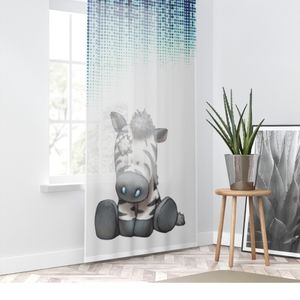 Zebra/monster nursery curtains